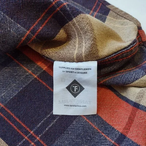 TankFarm & Co Men's Plaid Full Zip Shirt Jacket Shacket Western  Size Medium - Picture 8 of 9